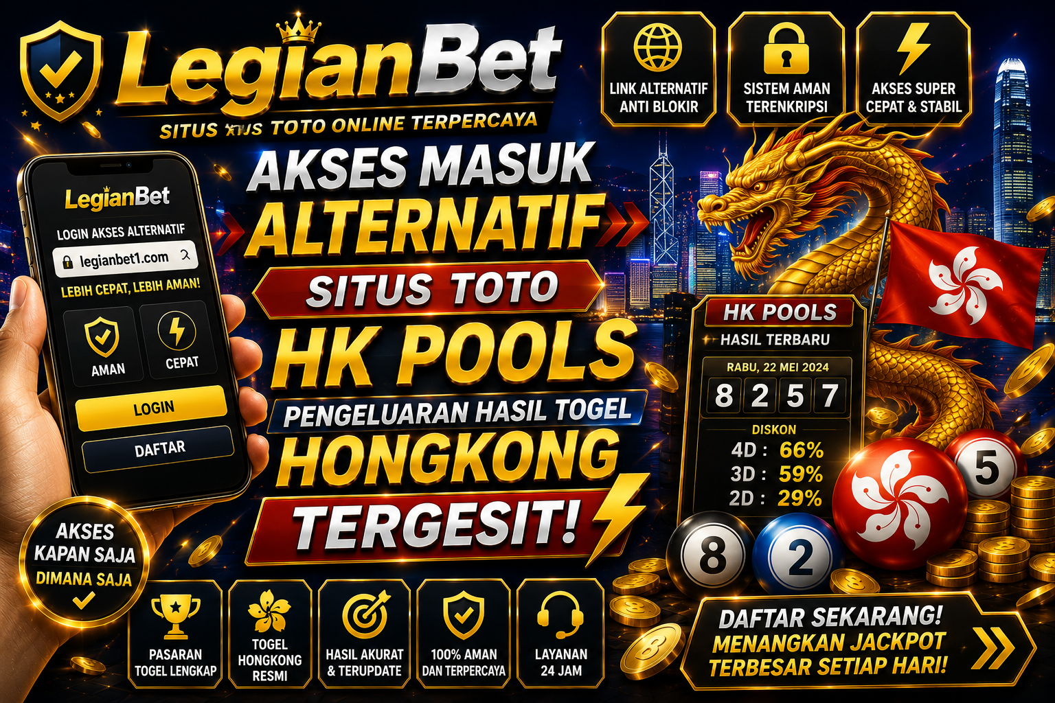 LegianBet - Akses Masuk Alternatif Situs Toto HK Pools Pengeluaran Hasil Togel Hongkong Tergesit